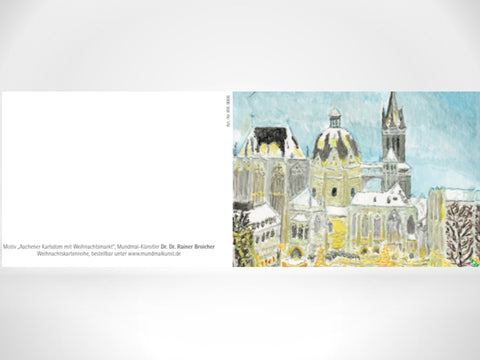 Weihnachtsgrußkarte 'Karlsdom Aachen'